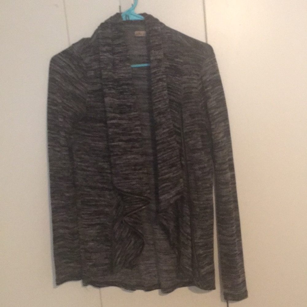 Hollister scarf neck zipper asymmetrical cardigan